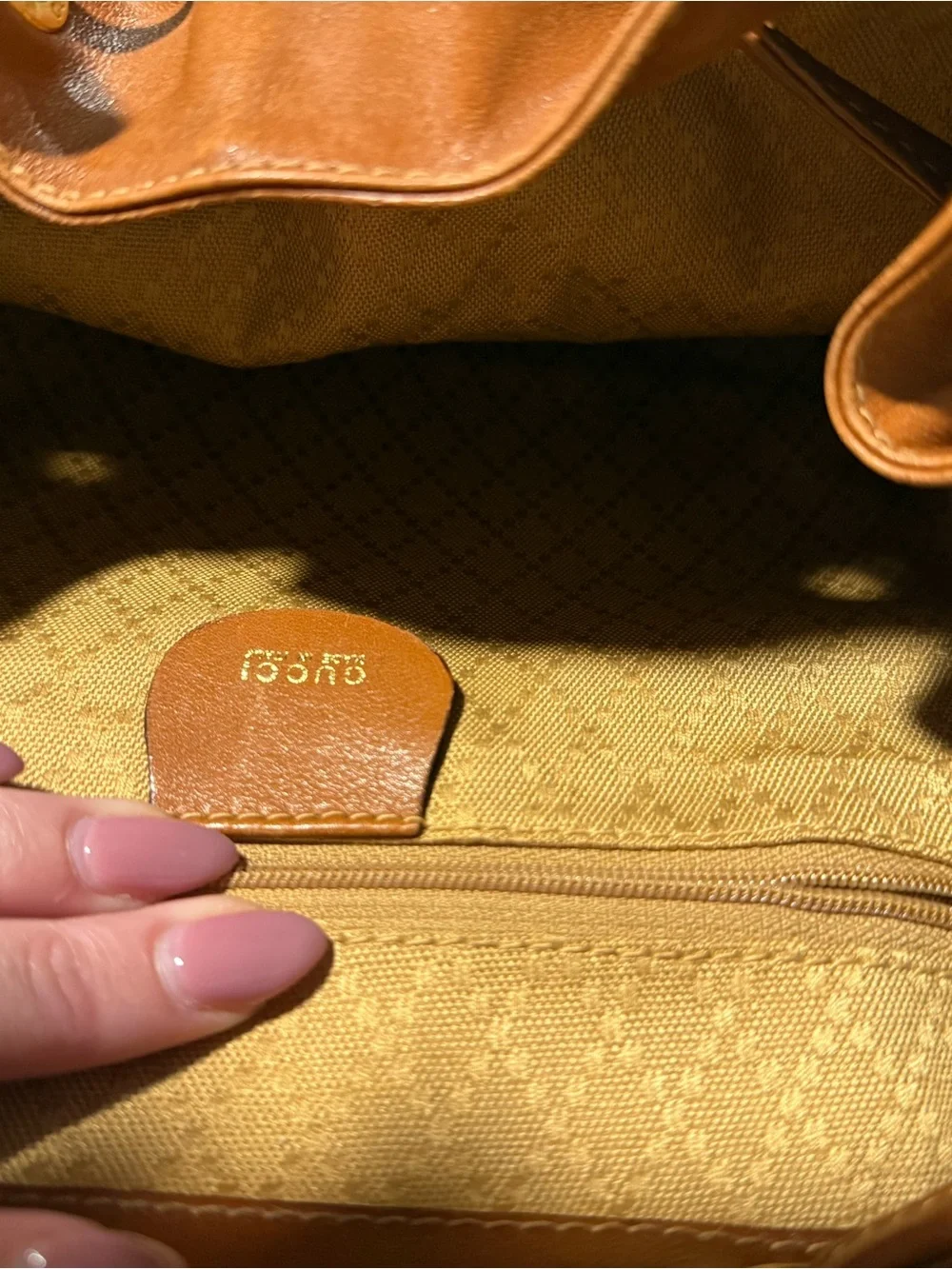 VINTAGE Gucci Brown Bamboo-Handle Leather Backpack