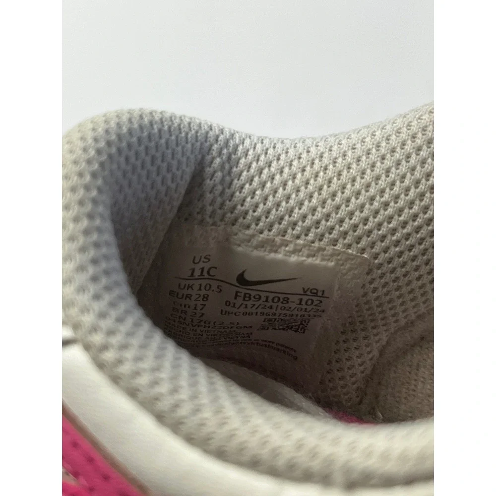 Nike Dunk Low Pink White Toddler Kids Sneakers FB9108-102 Size 11C