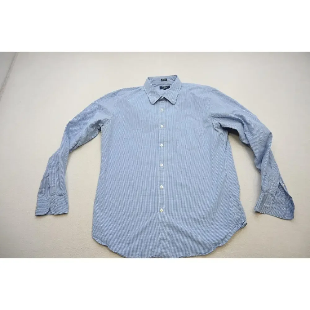 J Crew Thompson Dress Shirt Button‎ Up Plaid Front Pocket Long Sleeve Mens XL