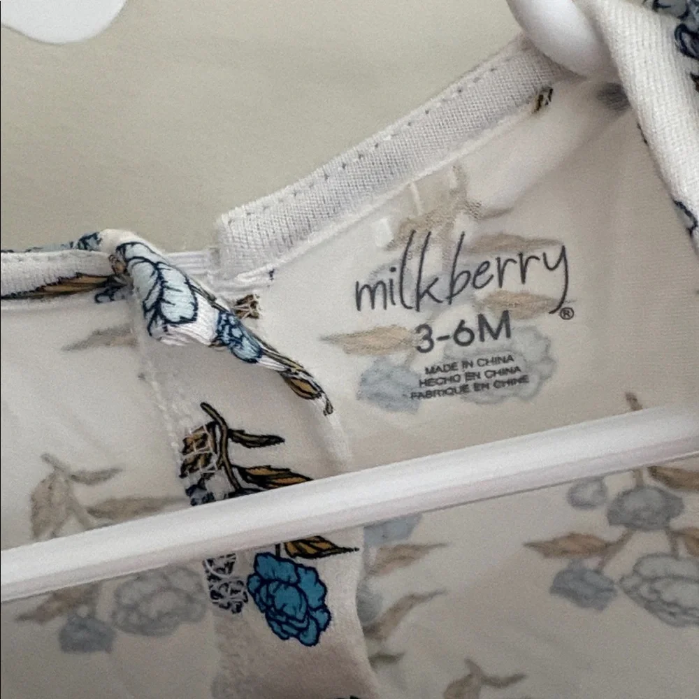 Milkberry Tutu Bodysuit Onesie Dress Blue Baby Girl size 3-6 months