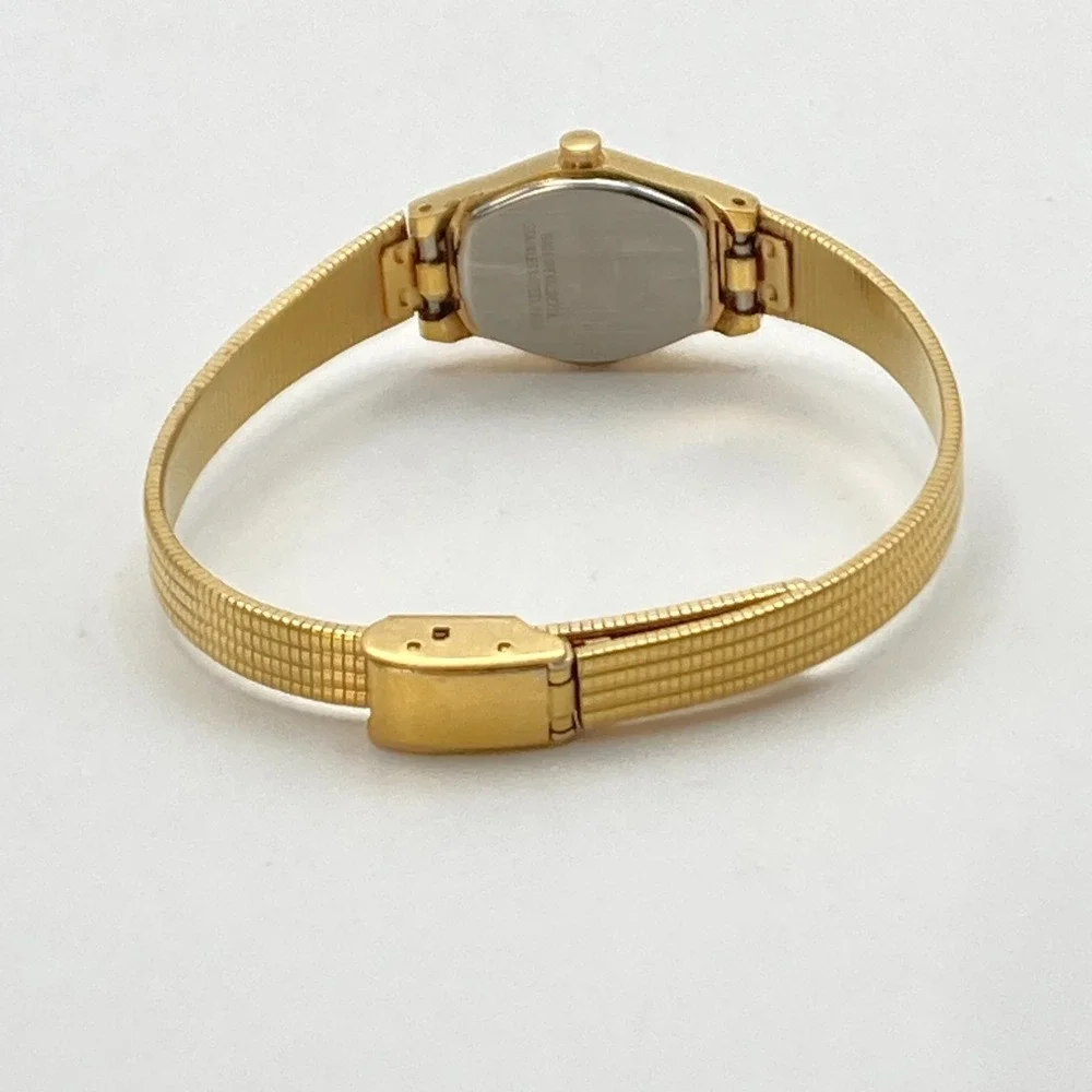 Vtg Dufonte Lucien Piccard Women's Watch 17mm Gold Tone Adjustable New Battery