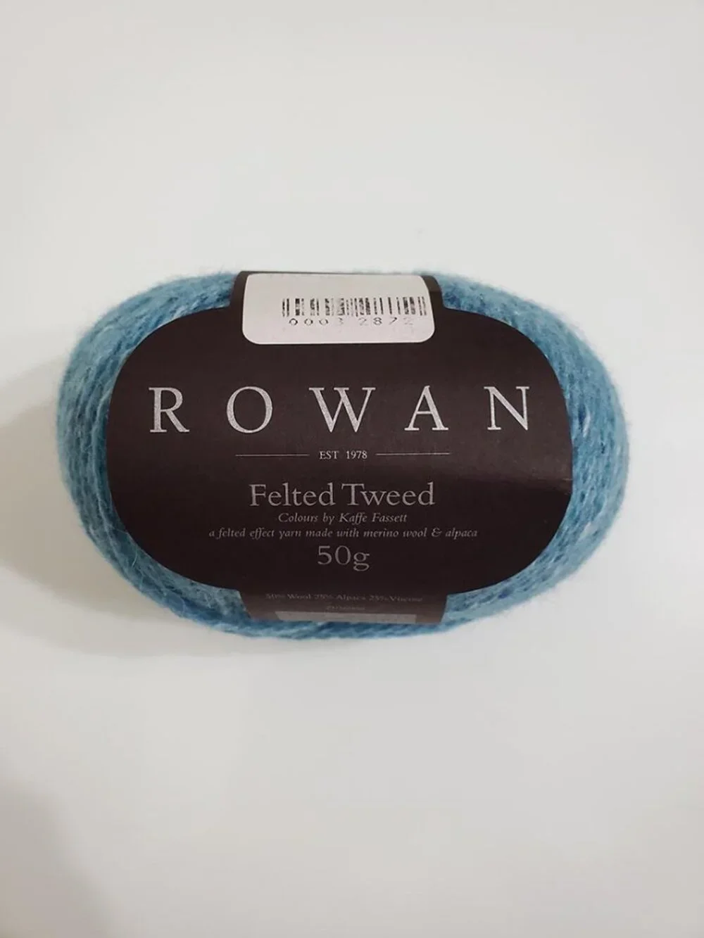 Rowan Felted Tweed Yarn Fjord Blue Wool Alpaca Viscose 50g 175m Italy