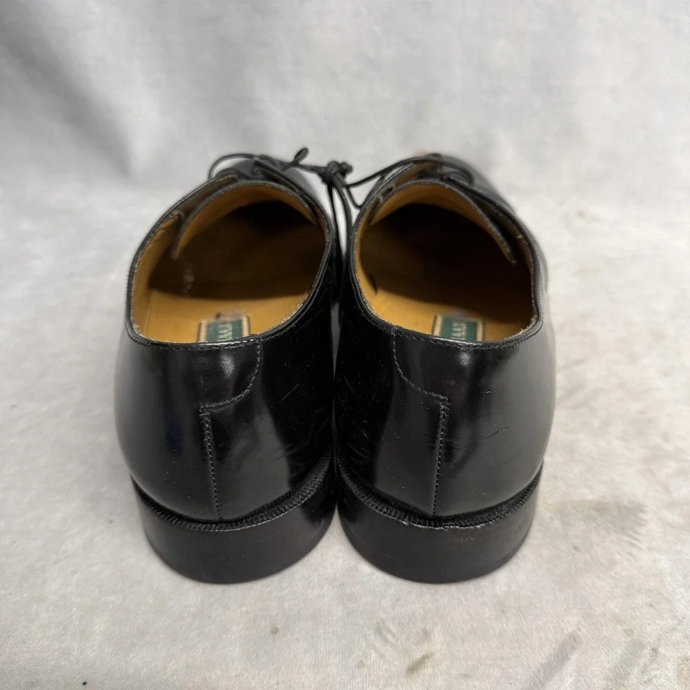 Cole Haan Dress Shoes Mens Size 10.5 Black Cap Toe Leather‎ Oxford Formal