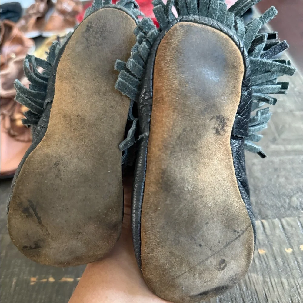 Duchess & Fox Trailblazer Fringe Leather Boots Toddler Handmade Boho Moccasins