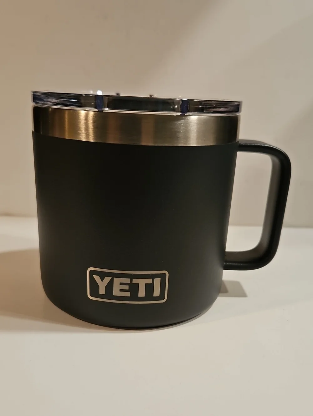 Yeti 14 Oz. Rambler  Drak Gray Stainless Steel Travel Mug with Handle