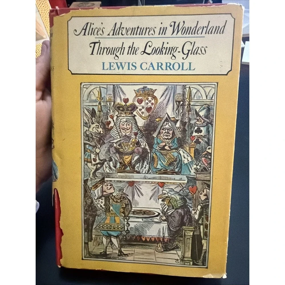 Alices Adventures in Wonderland & Through Looking Glass Hardcover w Dust Jacket!