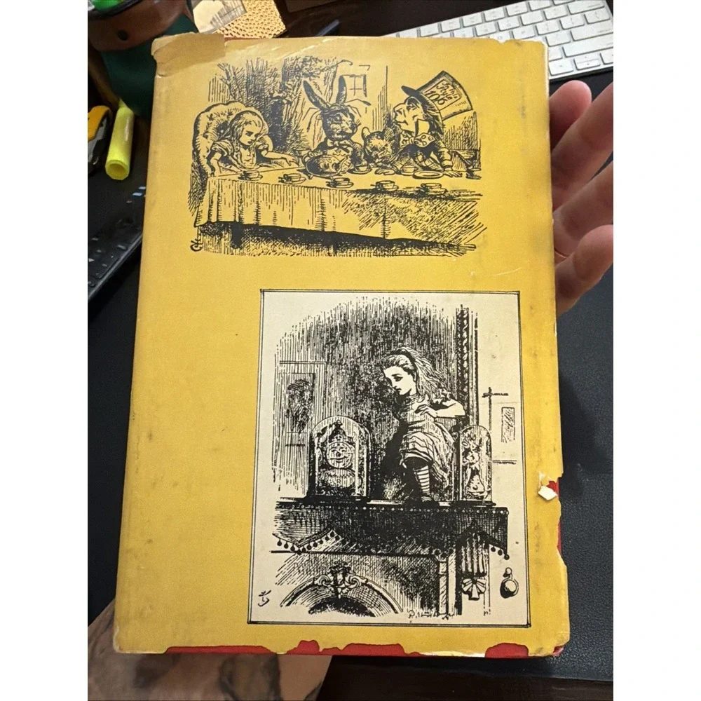 Alices Adventures in Wonderland & Through Looking Glass Hardcover w Dust Jacket!