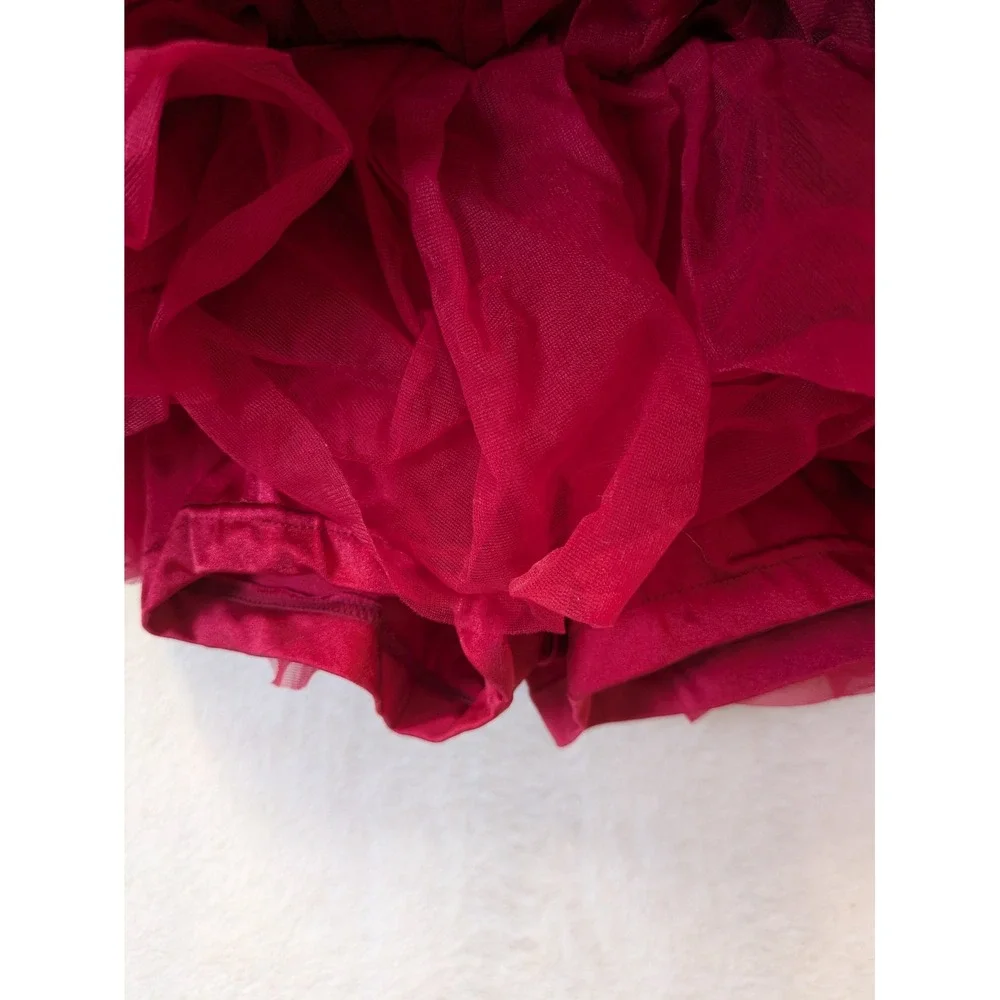 Weissman Kids Red Black Sequin Dance Costume Leotard Dress IC Intermediate Child