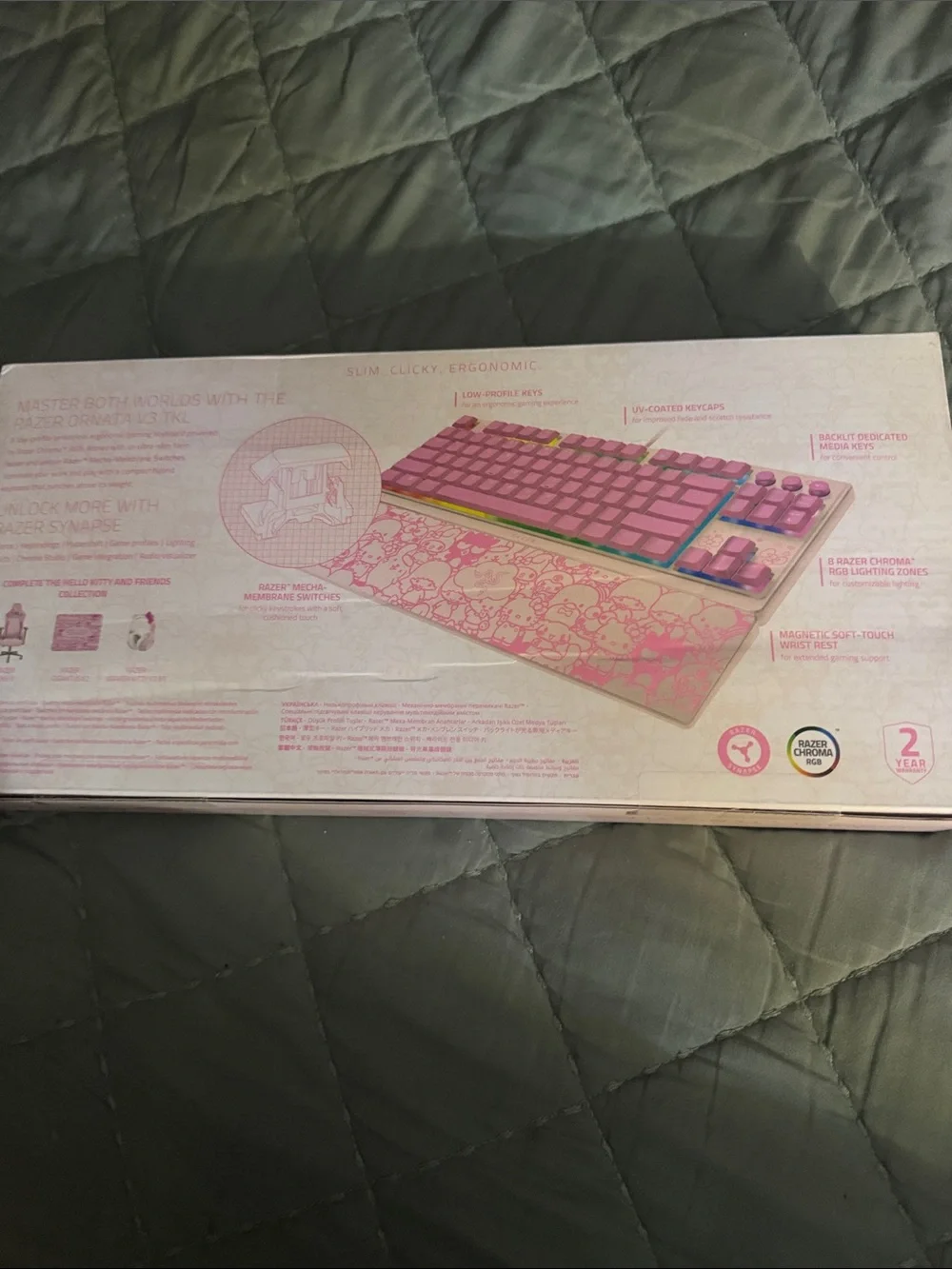 Razer Pink Ornata V3 Tenkeyless Keyboard with Matching Pink Mouse