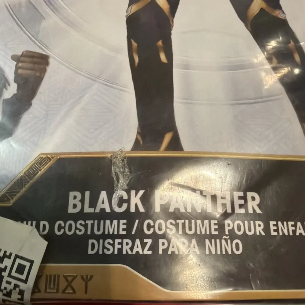 Marvel Wakanda Forever Black Panther Halloween Costume Child Size L 12-14