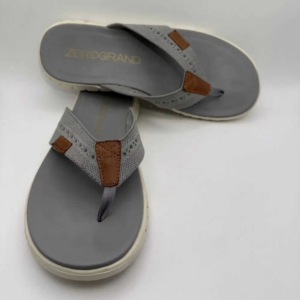 Cole Haan Zerogrand Sandals Shoes Mens 11 Gray Thong Flip Flops Comfort C29378