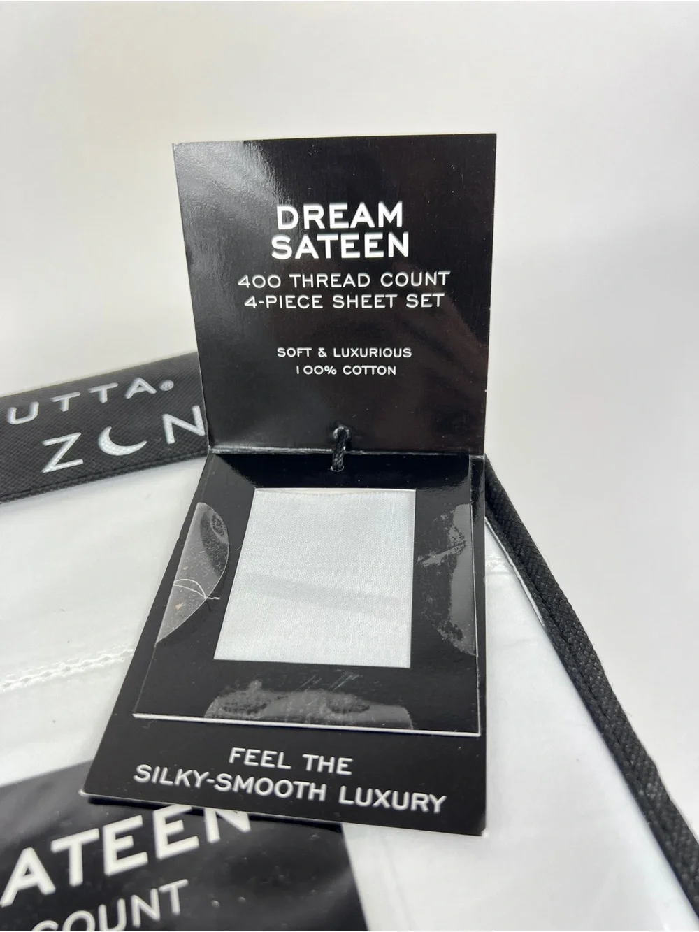 Wamsutta Dream Zone King Sheet Set White Sateen 400 TC Luxury Cotton 4 Pc NEW