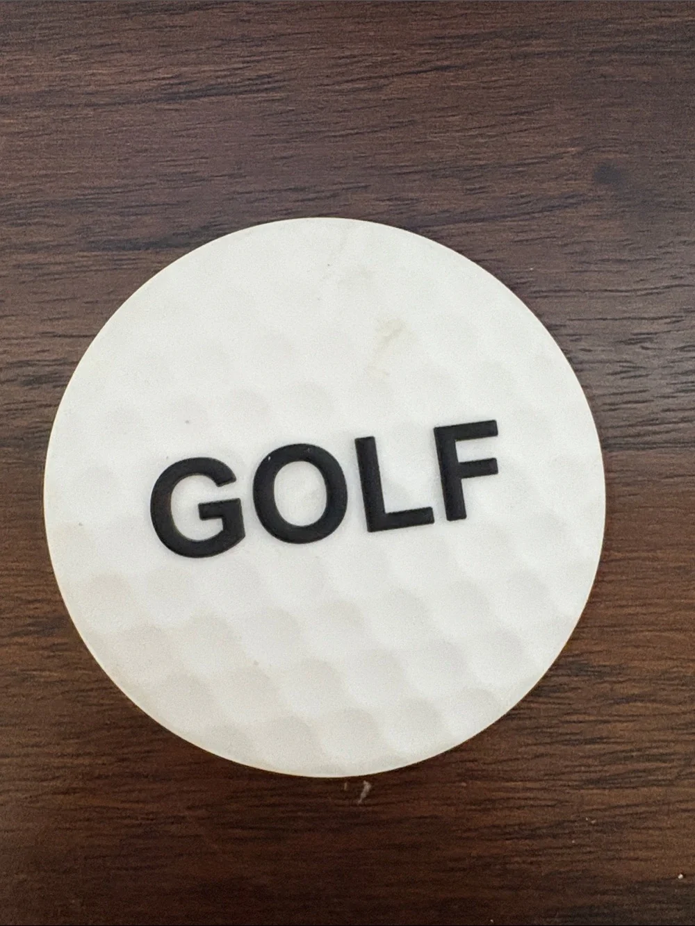 GOLF ball White bogg bag charm