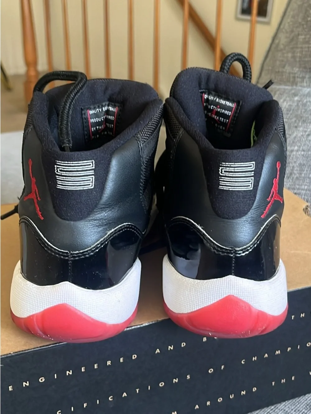 Nike Kids Black Sneakers with Red Soles