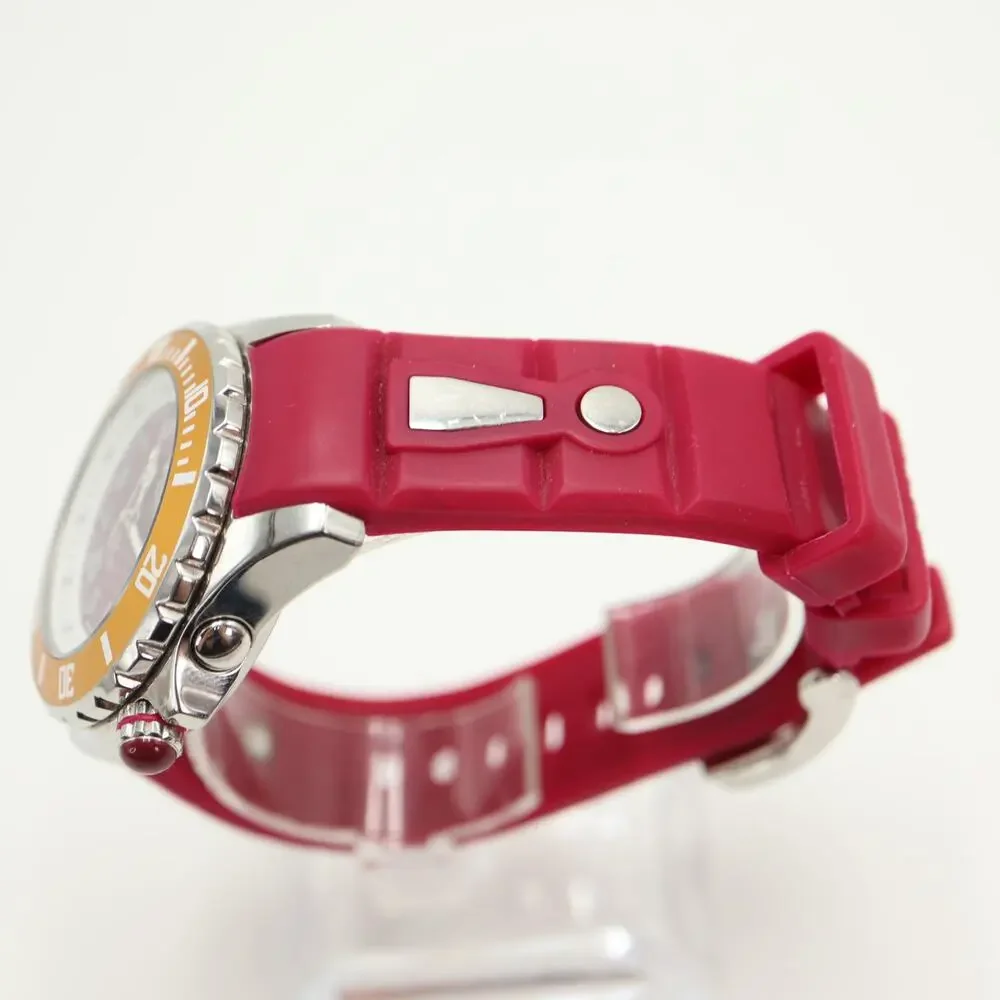 KYBOE! Pink Giant 40mm Yellow Gold Bezel Watch Silicone Strap w New Battery