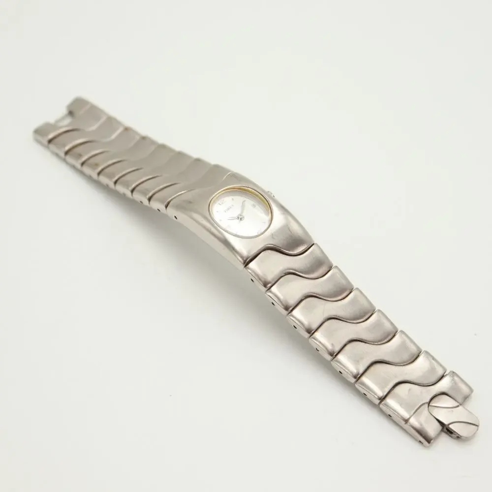 Timex Silver Tone Steel Designer Link 20mm Womens Watch 5.5