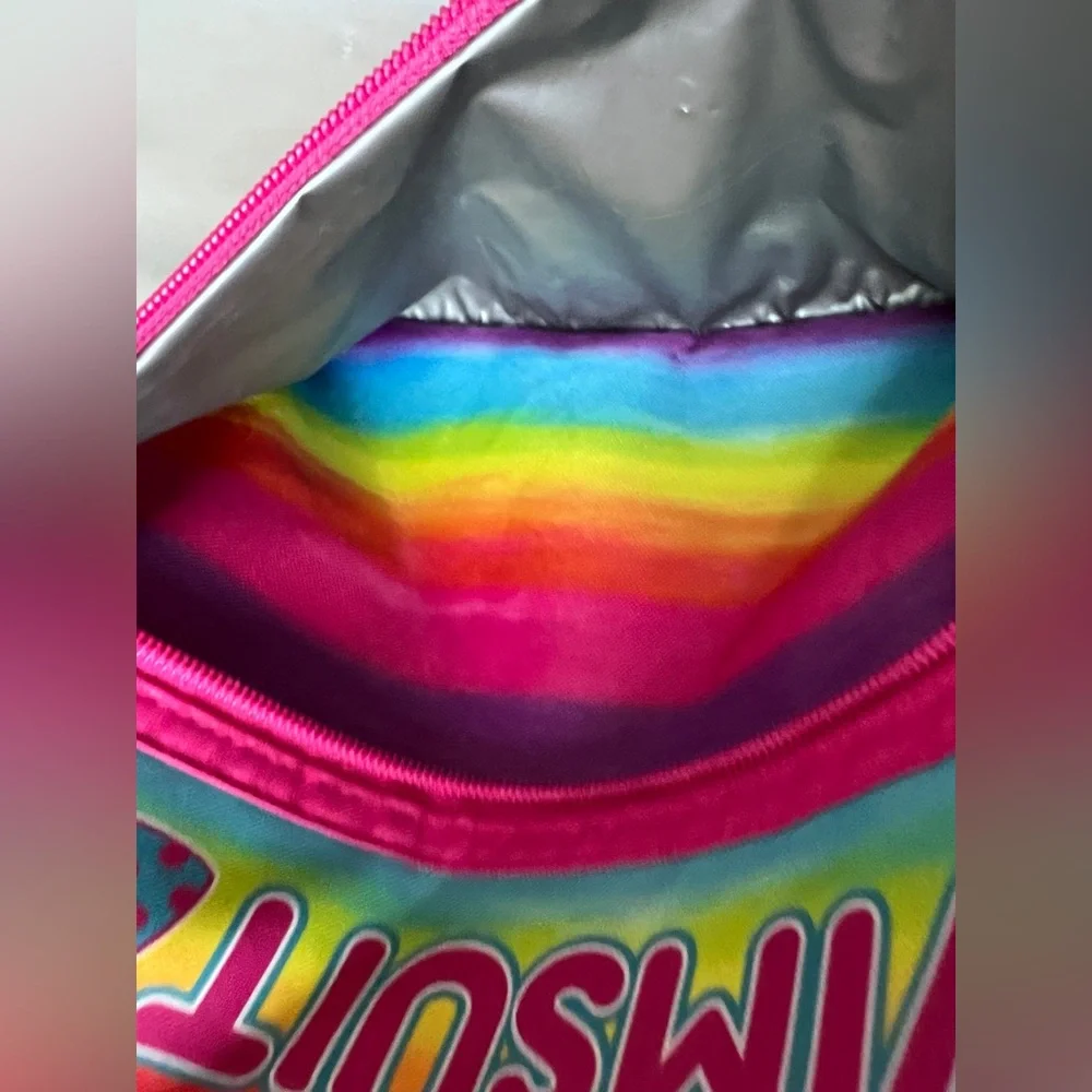 3C4G Stuff Bag swimsuit Pink Rainbow sunnies  2 in 1 Wet Dry rare color pattern