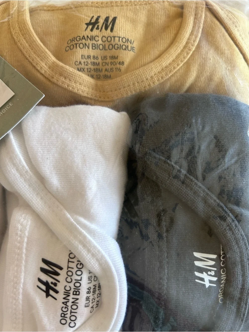 H&M Organic Cotton Baby Onesie Set