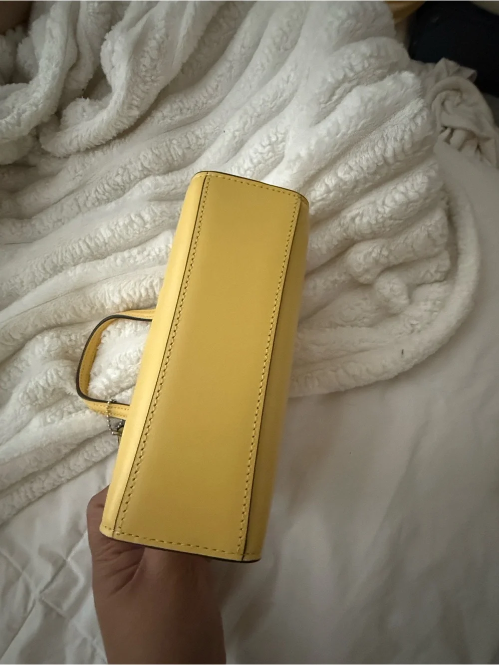 Coach yellow leather