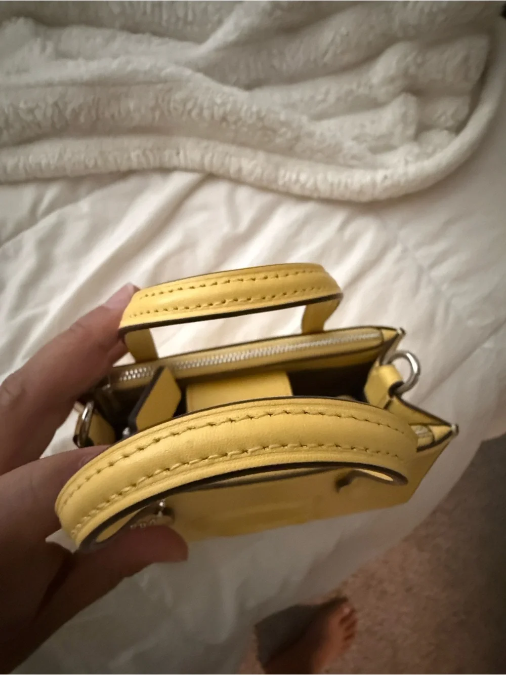 Coach yellow leather