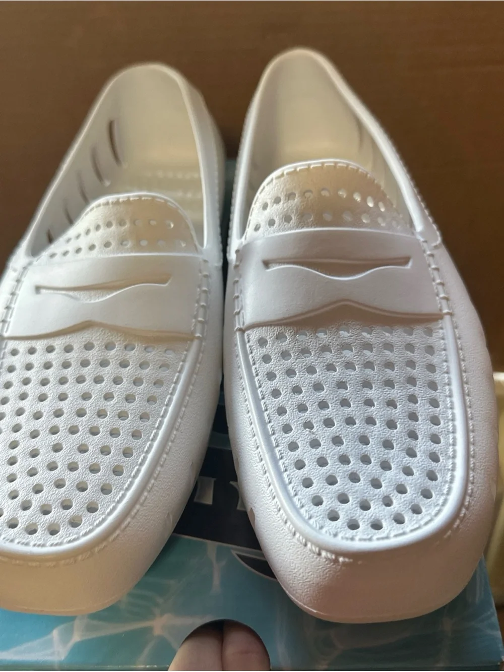 Floafers Country Club Driver WHITE/GRAY Comfort Fit Shoes Men's Size 11