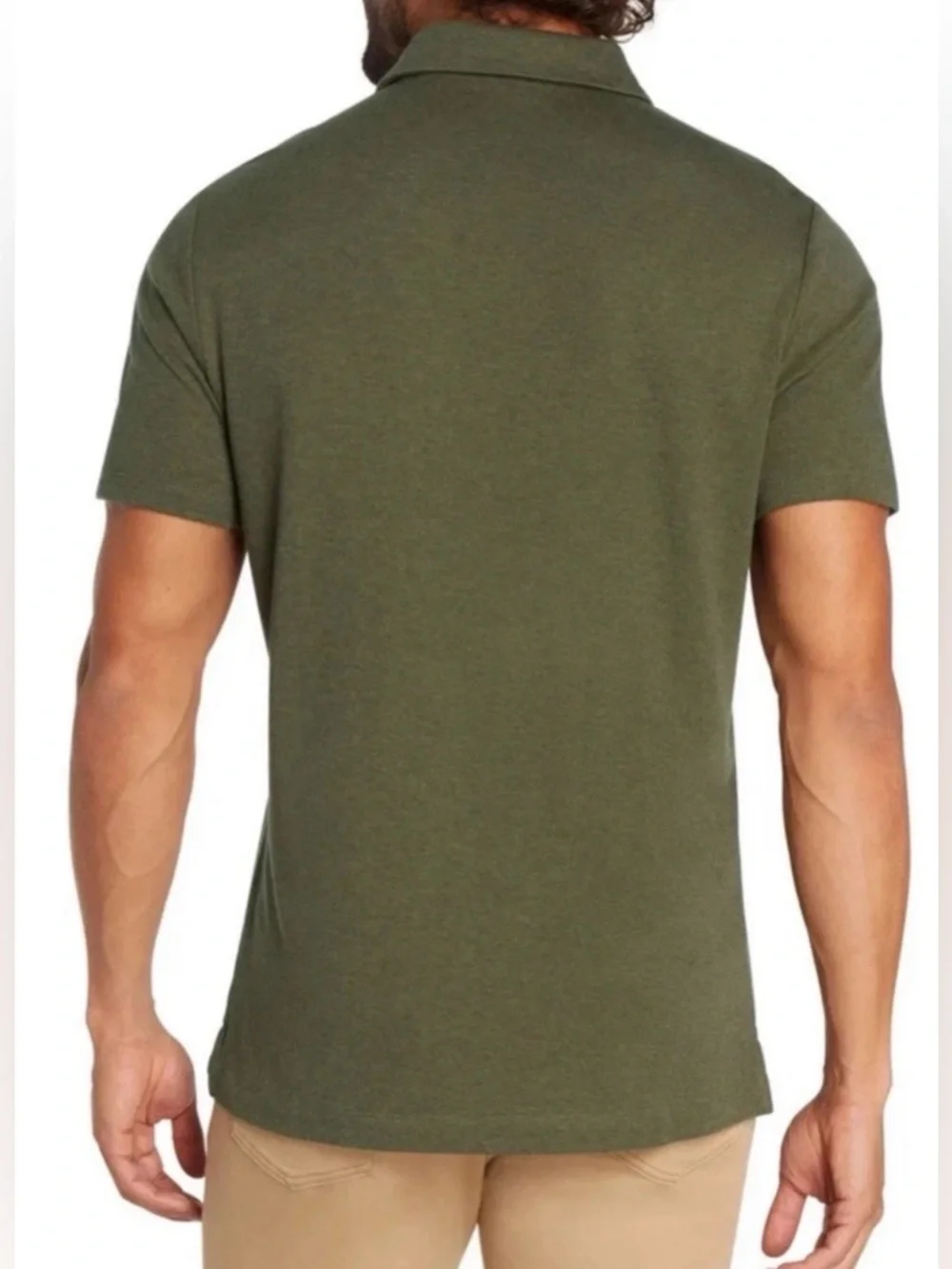 Banana Republic Men's Luxe Touch Performance Polo Green XL 100% Cotton