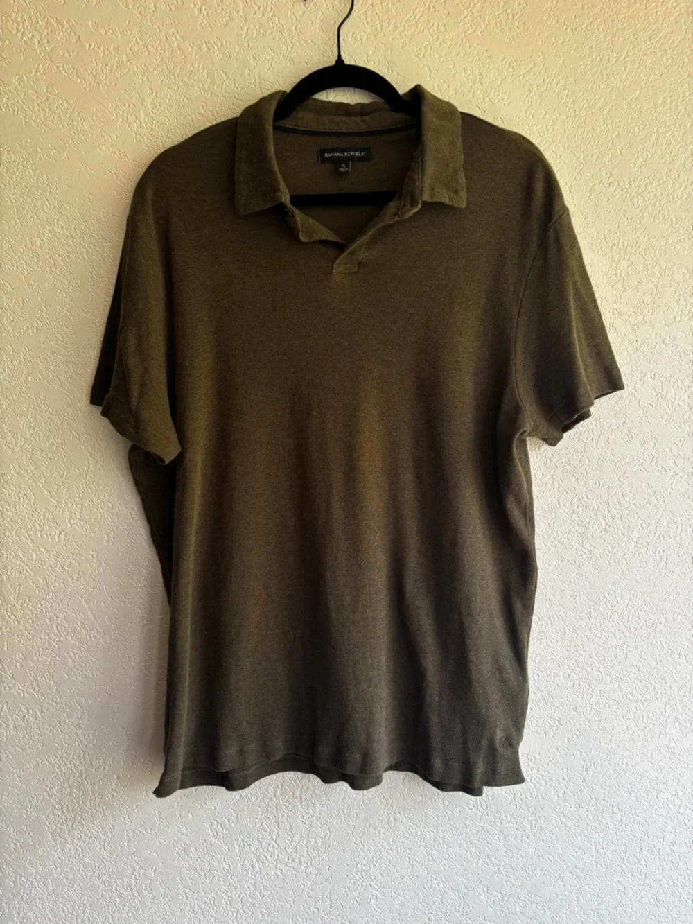 Banana Republic Men's Luxe Touch Performance Polo Green XL 100% Cotton