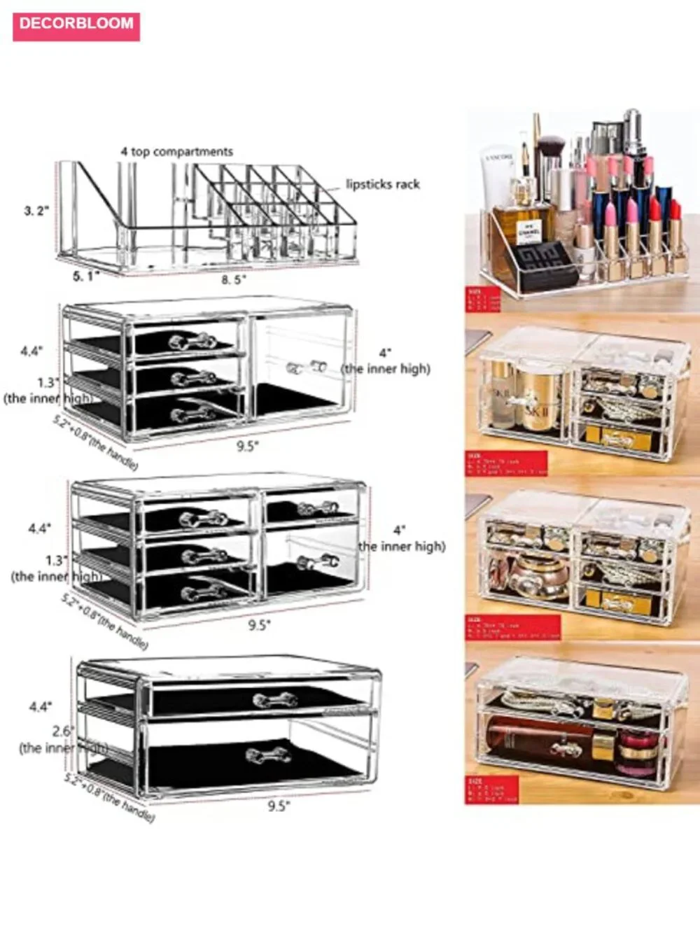 N/A makeup organizer