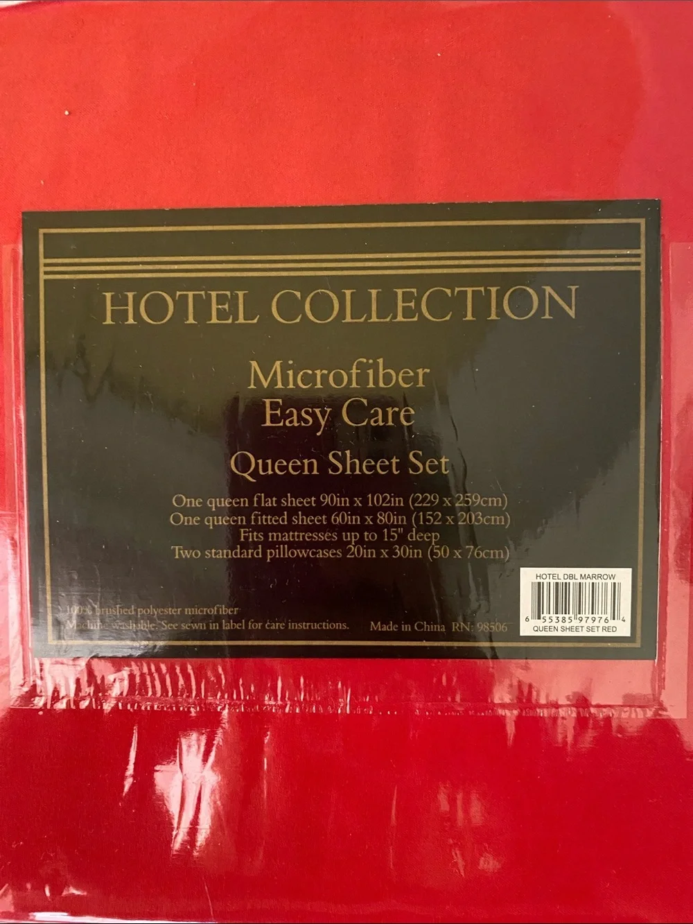 2/$30!! Hotel Collection Microfiber Queen Sheet Set - Red