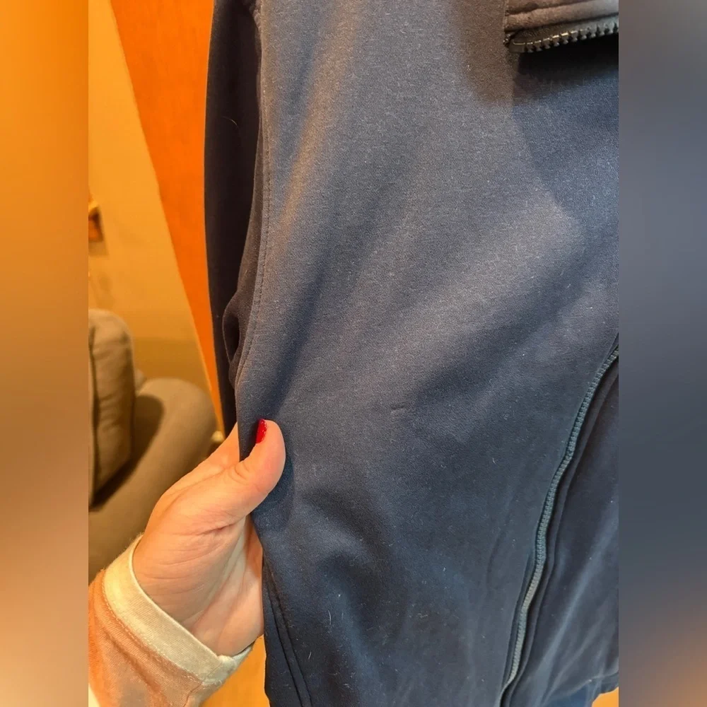 The North Face Men’s Blue Fleece Lined Zip Up Jacket Size Small (Flaws)