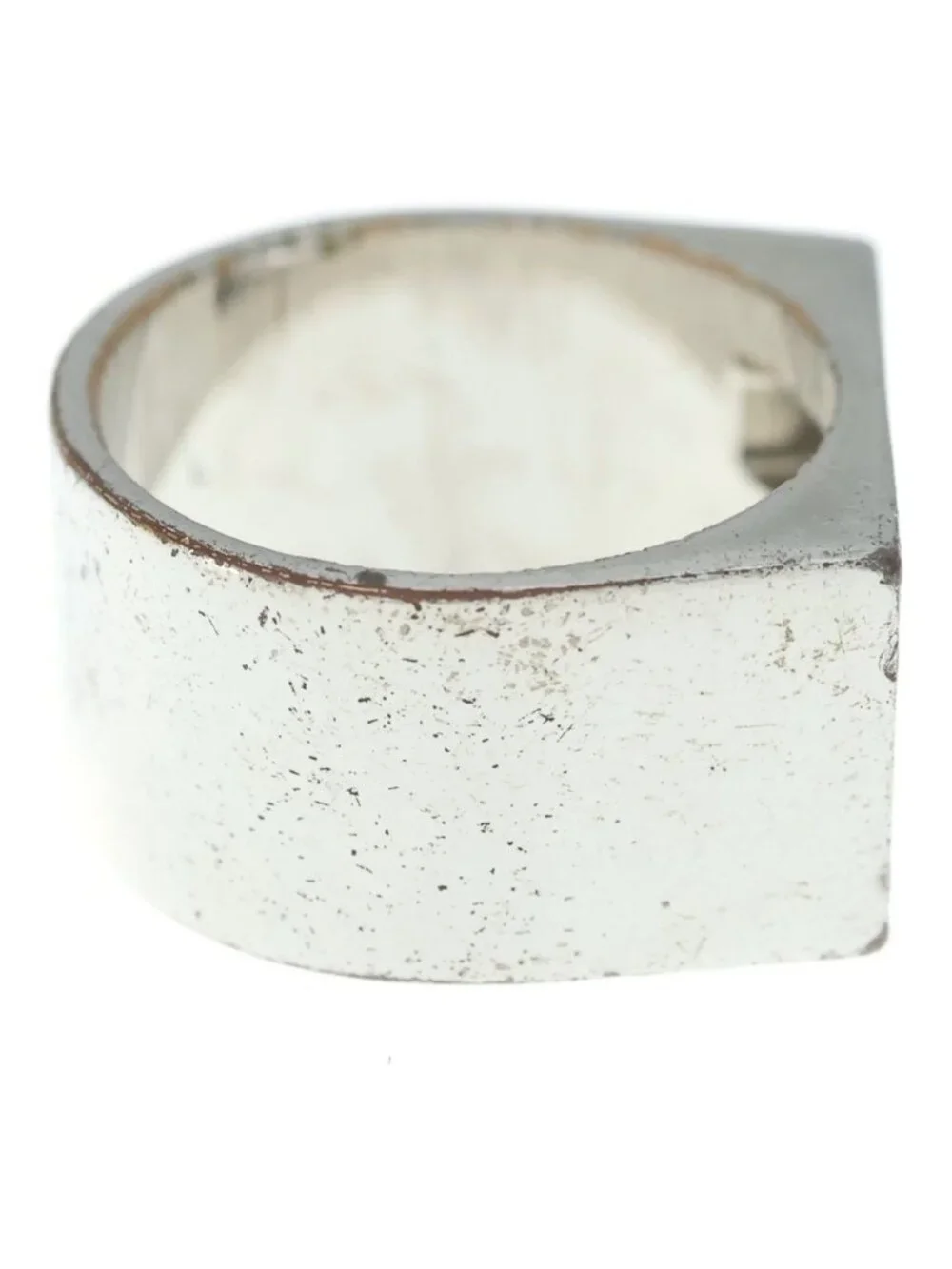 Fendi FF Motif Signet Ring Silver