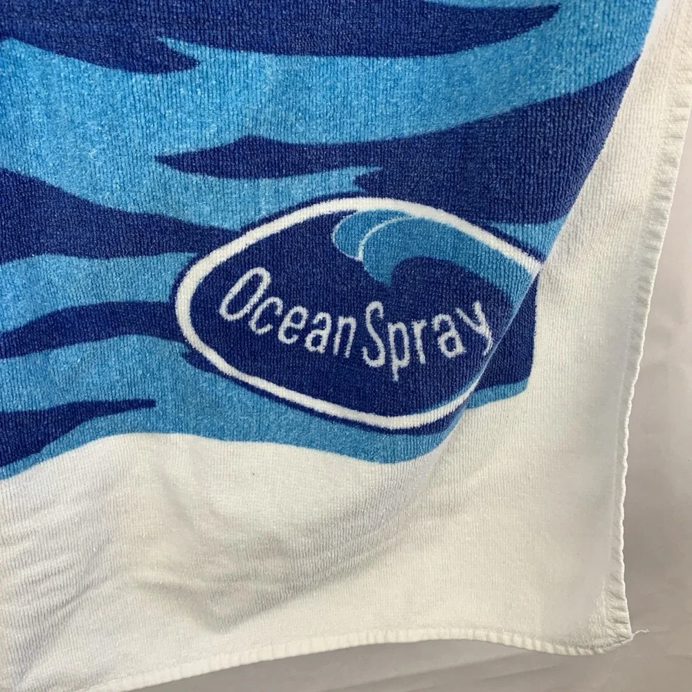 Vintage Beach Towel Dolphins Ocean Spray 90s Y2K Cotton Pool Summer Fun 26x50