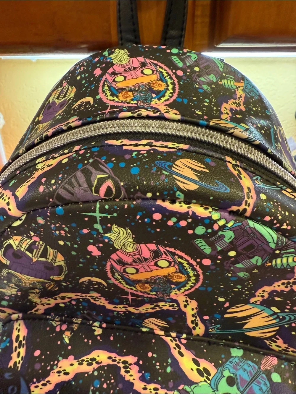 Funko Mini Backpack infinity saga in Black with Neon Pink Green Orange Purse