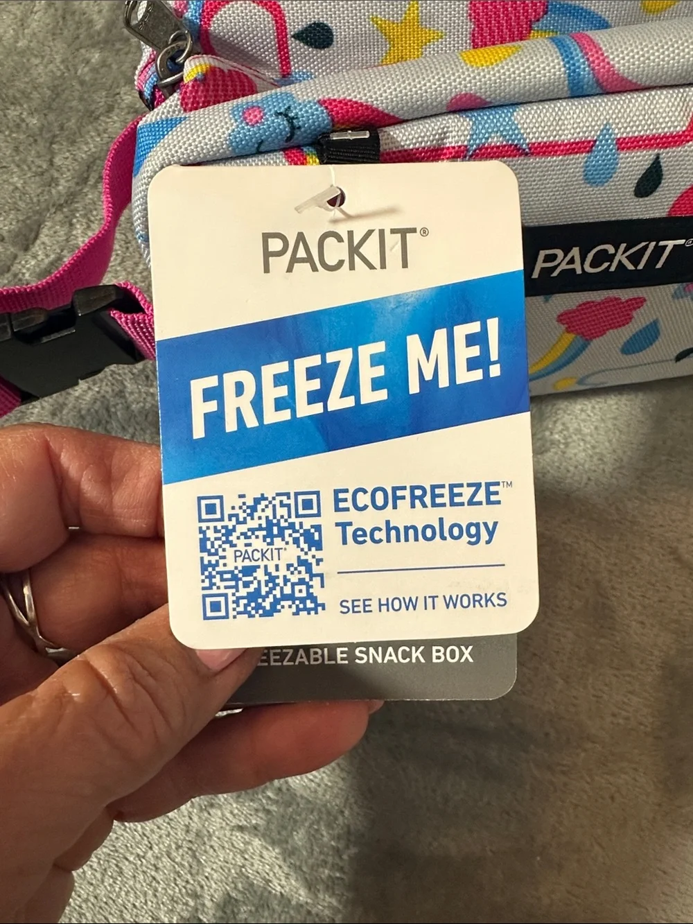 Packit freezable snack