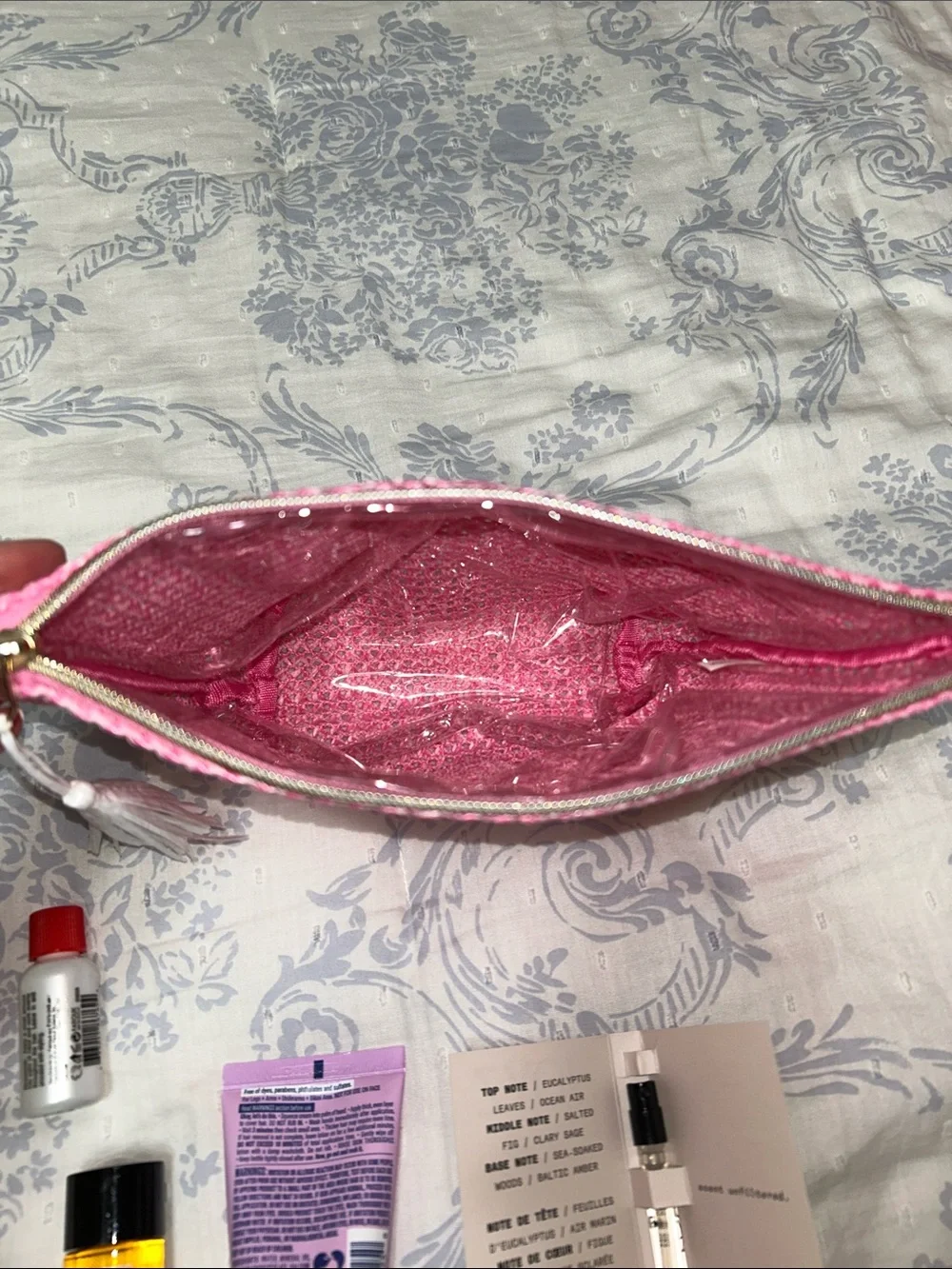 N/A pink woven