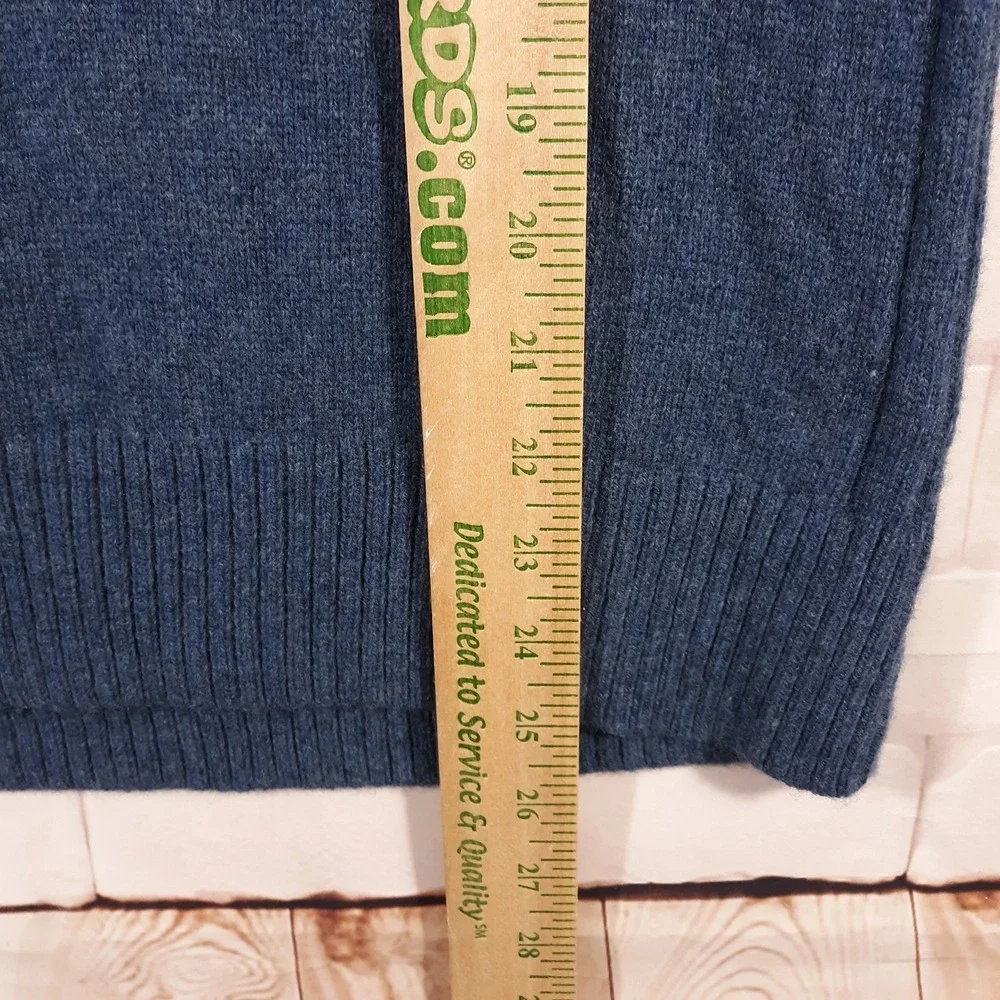 Banana Republic Wool Blend Sweater Mens Small Pullover Blue Knit Mock Neck