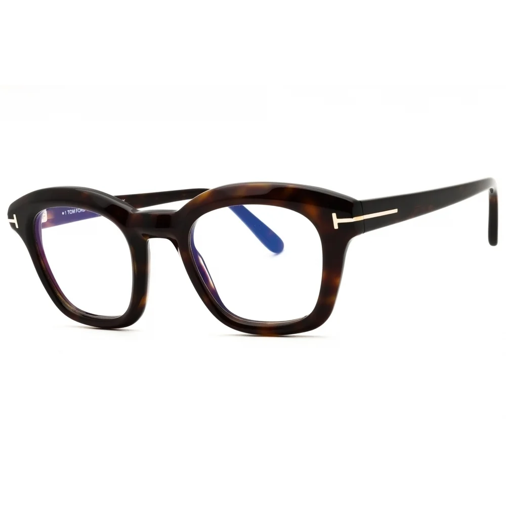 NWT Tom Ford FT5961 Dark Havana Rectangle 49mm Eyeglasses