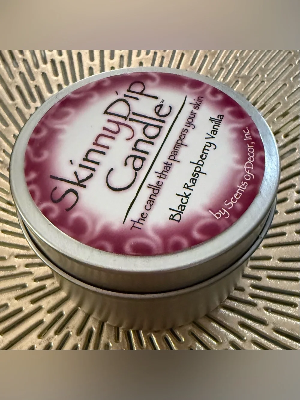 SKINNY DIP || Black Raspberry Vanilla Massage Lotion Candle - 4oz Tin ✨NWT✨