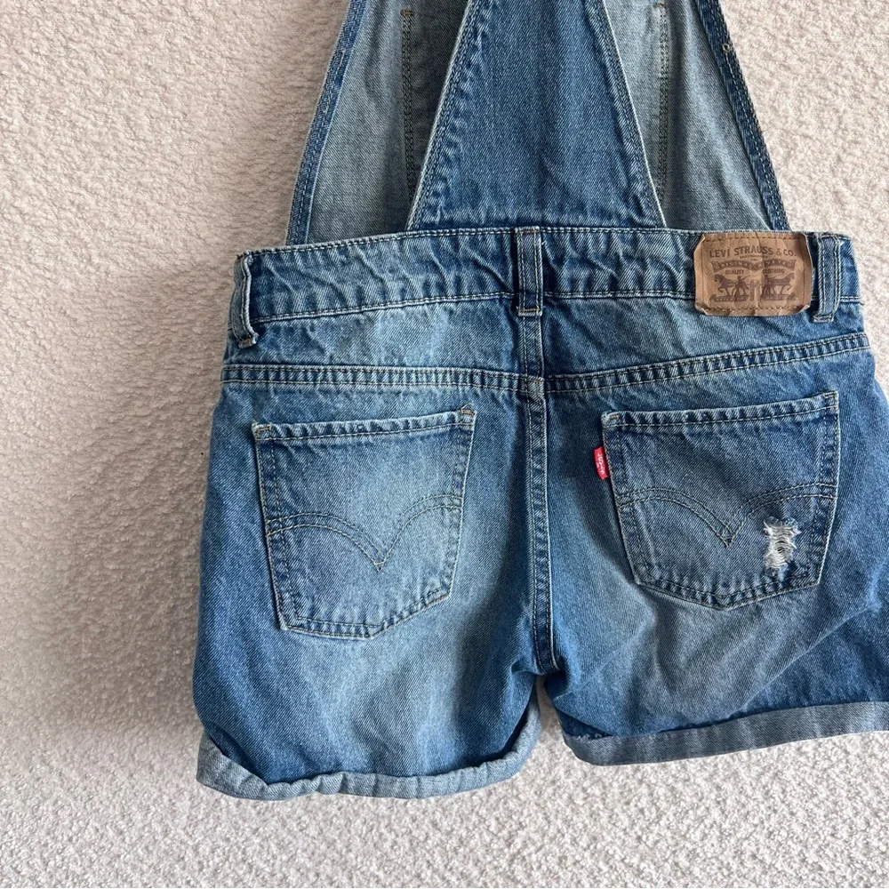 Levi’s‎ Kids Girls Blue Denim Shortalls Overalls 100% Cotton Size 10 Regular