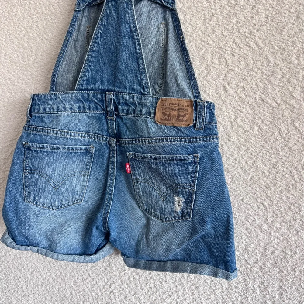 Levi’s‎ Kids Girls Blue Denim Shortalls Overalls 100% Cotton Size 10 Regular