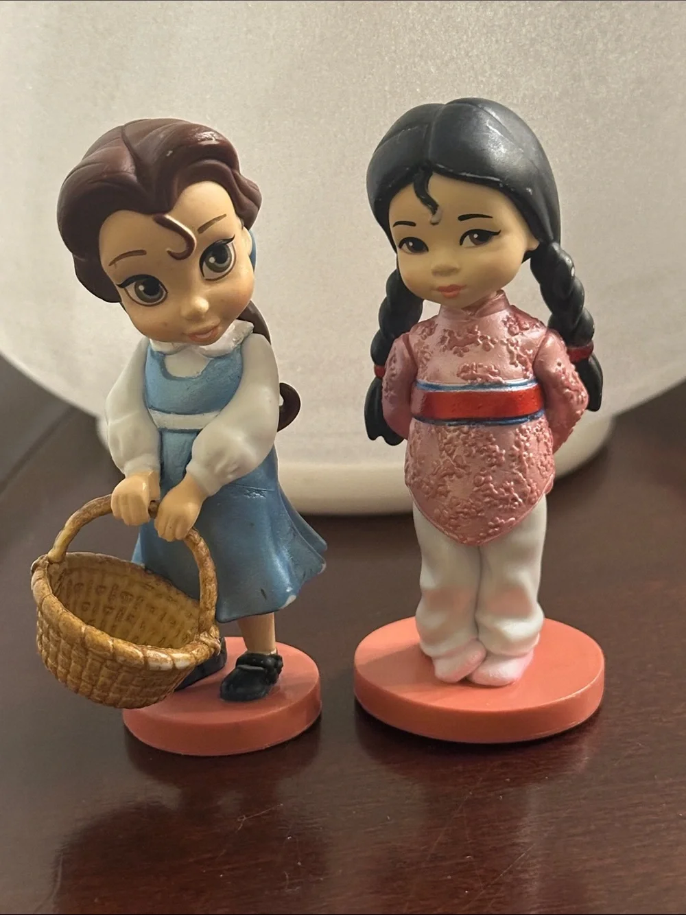 Disney Animators collection young Belle Ariel Merida Mulan 3” figures 4 pc set