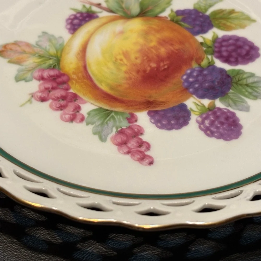 Vintage Winterling Marktleuthen Bavaria Decorative Plate Fruit - Bavaria Germany