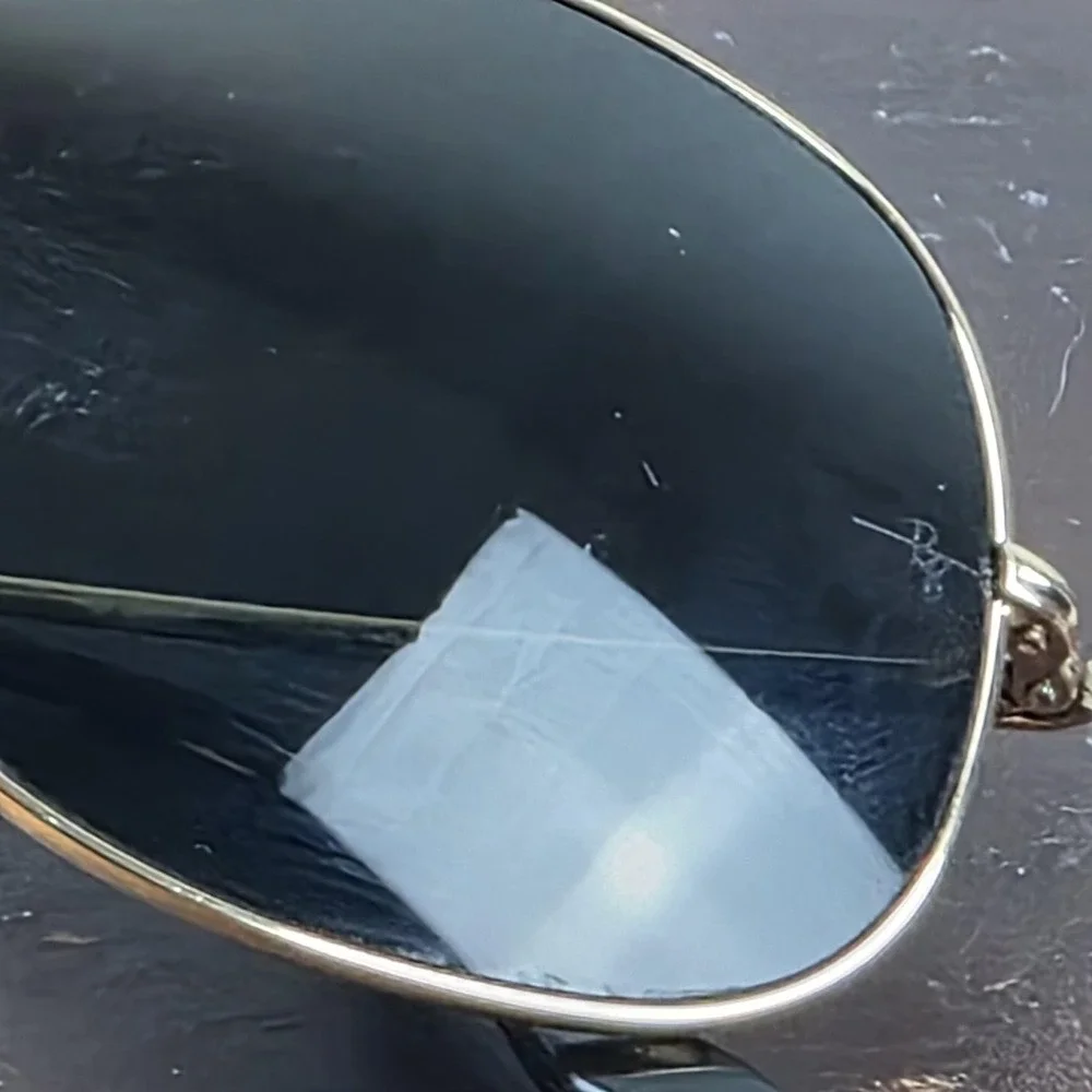 Ray-Ban RB3561 The General Sunglasses Mens 57-17 Gold Green Tinted Square Italy