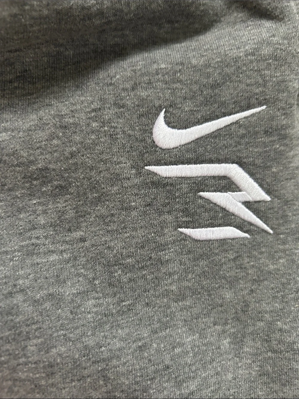 Nike 3BRAND Gray Sweatpants with White Swoosh Accent