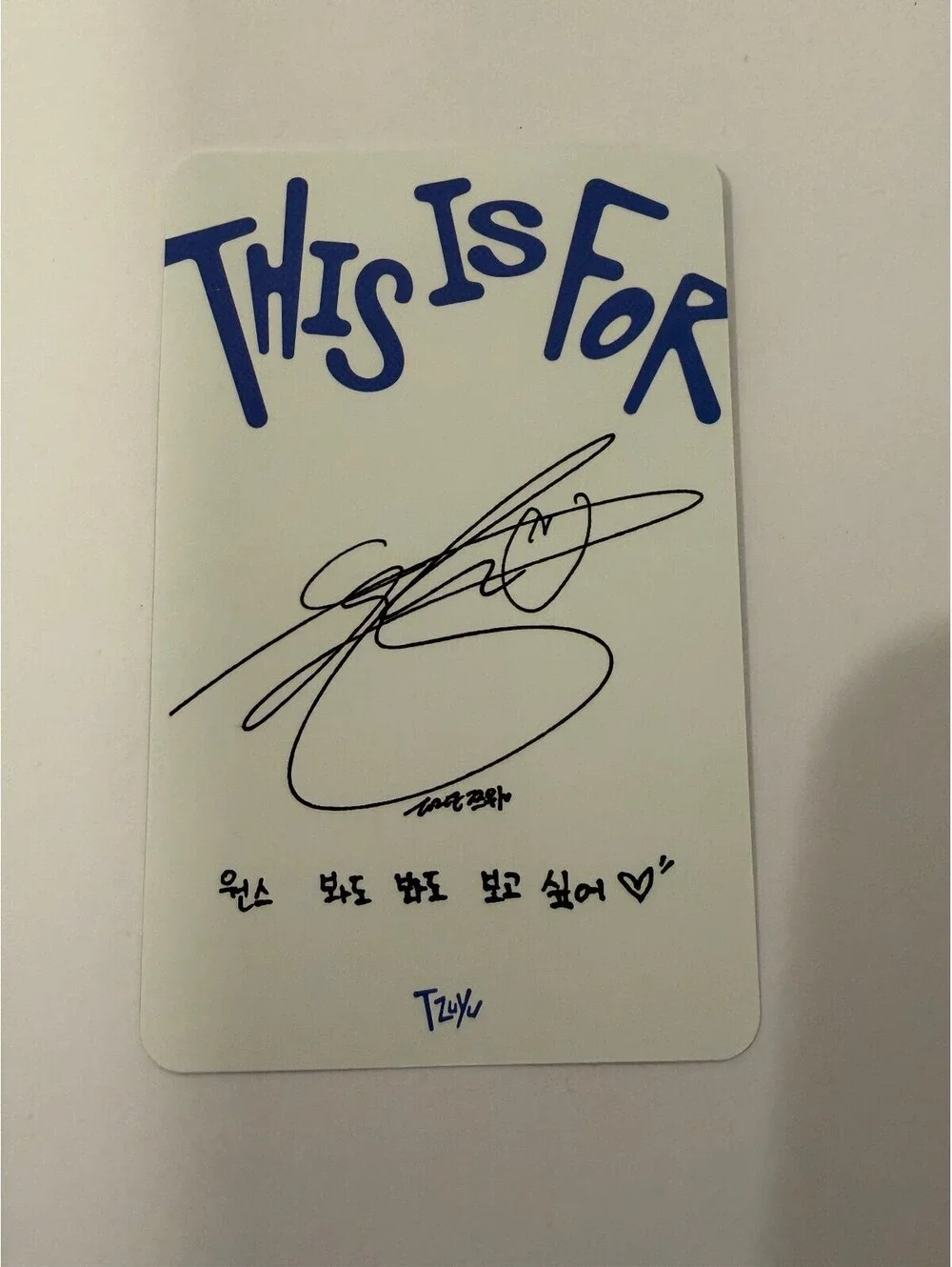 Twice Tzuyu THIS IS FOR Album Photocard