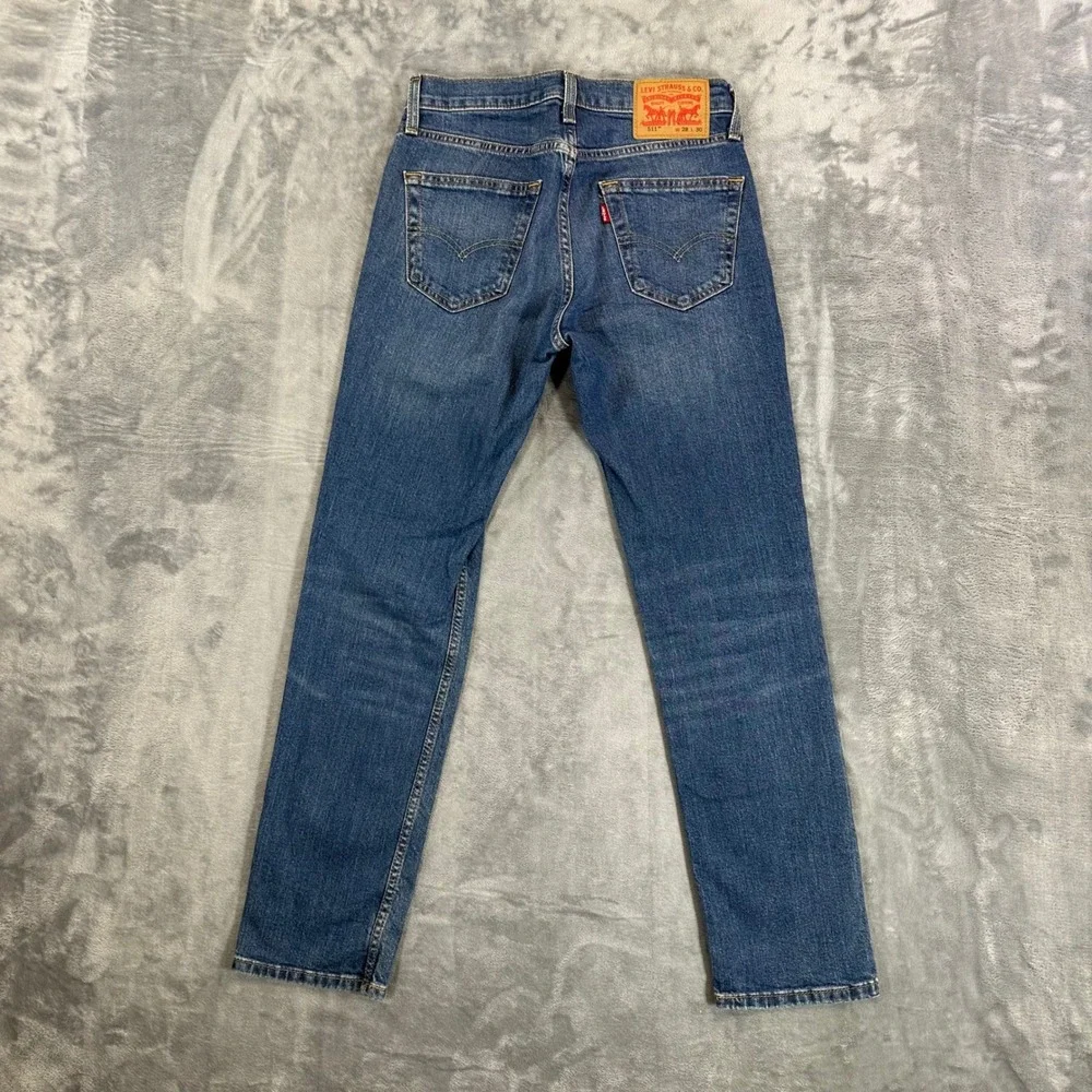 Levi's 511 Slim Fit Jeans Men's Size 28x30 Blue Med Wash WaterLess Denim Pants