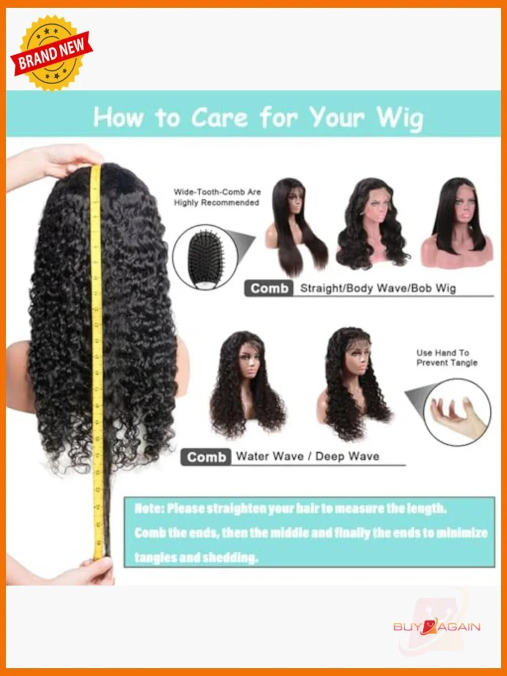 200% Density Deep Wave Lace Front Wig Human Hair Glueless Pre Plucked