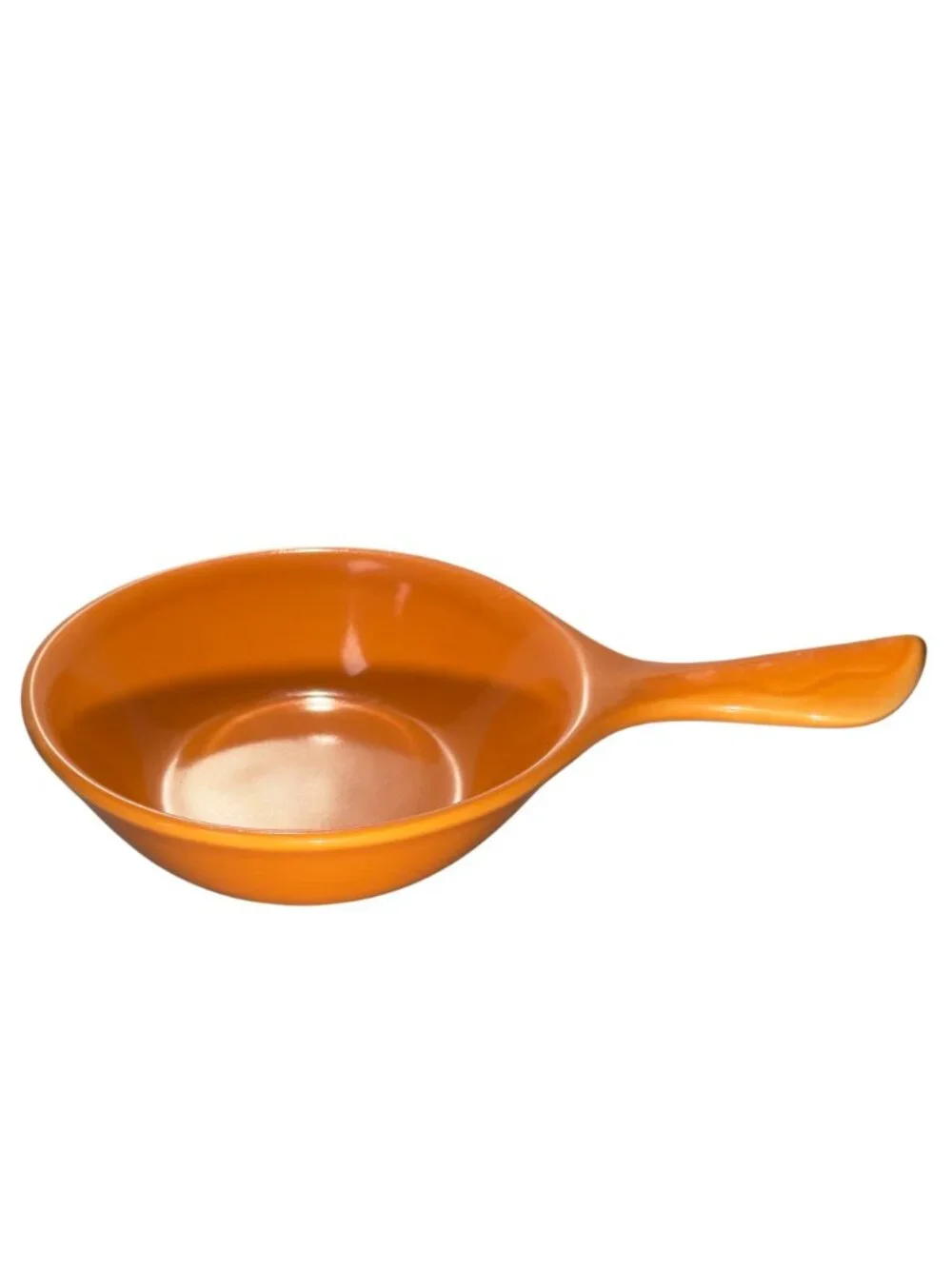 Vintage Syracuse China Restaurant Ware skillet Pan in a Vibrant Orange Glaze