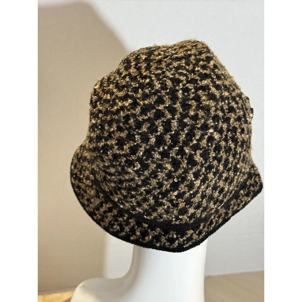 Betmar New York Women’s Knotted Flower Cloche Hat Black & Gold One Size Cottage