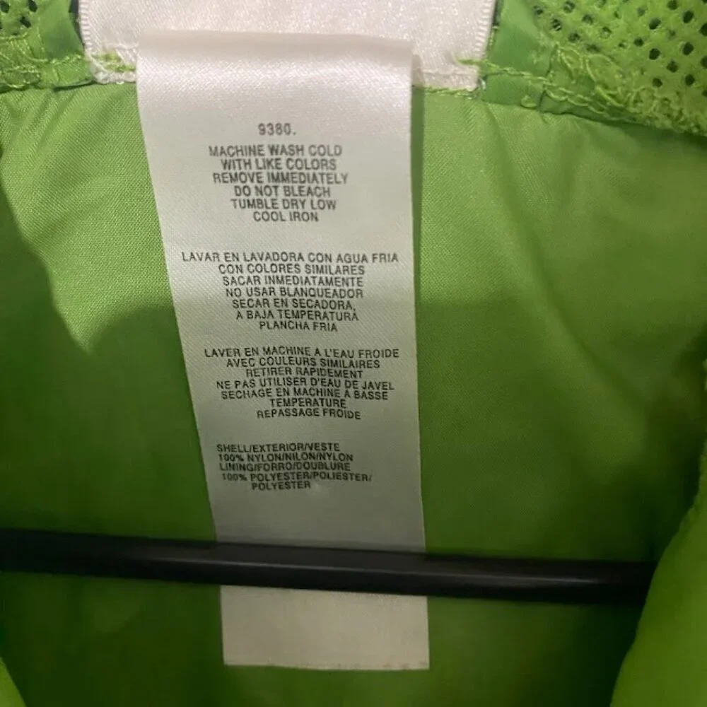Adidas Vintage Green Blue Color Block Windbreaker Pullover Jacket